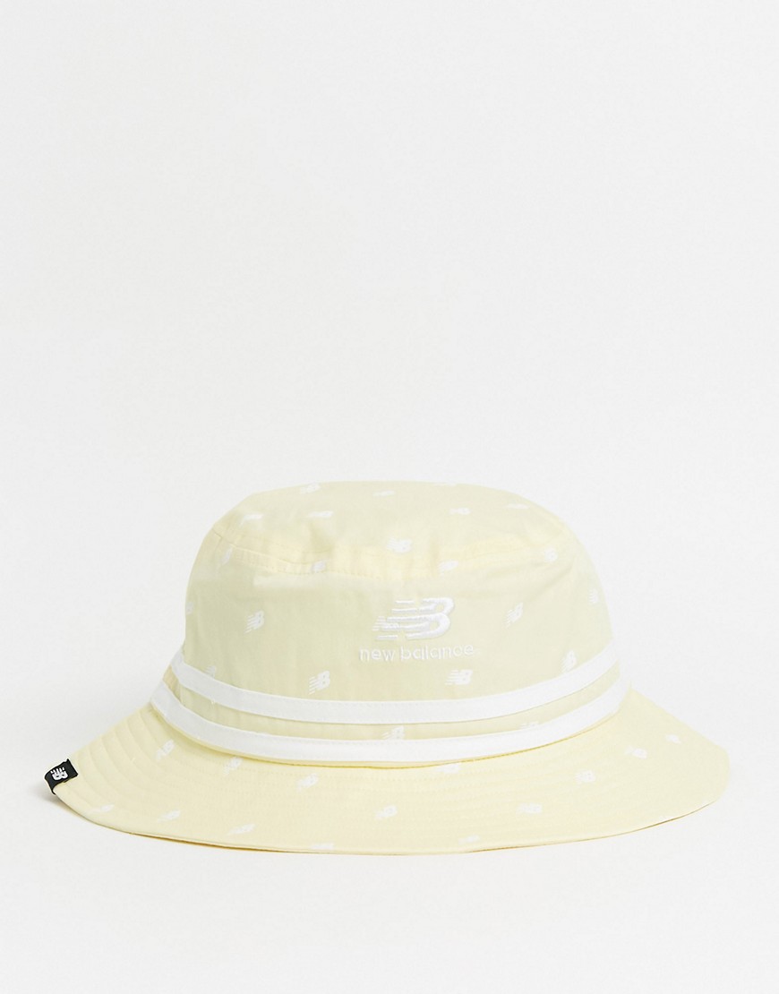 New Balance - Cappello da pescatore giallo con stampa