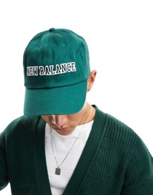 New Balance collegiate logo cap in green - ASOS Price Checker