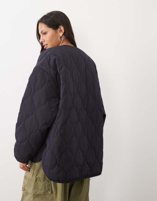 New Balance - cazadora bomber guateada en azul noche, 4 de 4