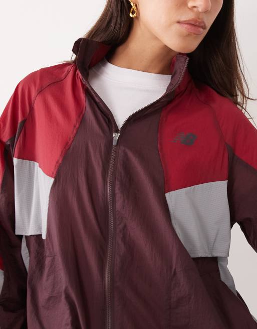 New Balance - Chaqueta Rc en piel cereza, 3 de 4