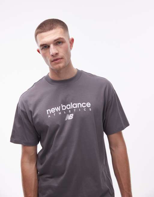 New Balance – Ciemnoszary T-shirt z grafiką, 5 z 5