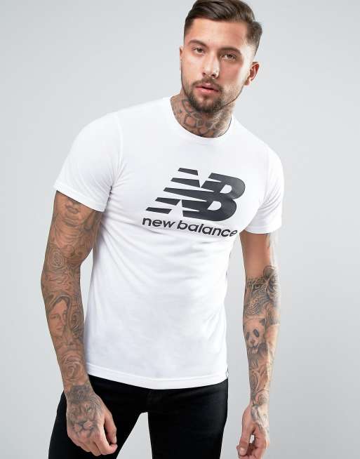 New Balance Classic Logo T-Shirt In White MT63554_WT | ASOS