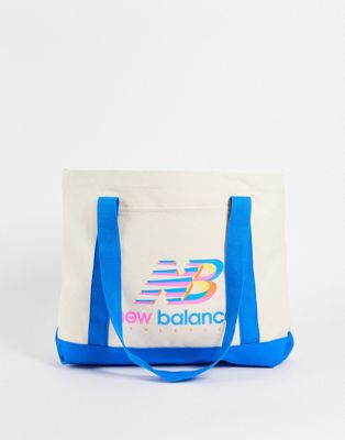 New Balance classic logo tote bag in blue