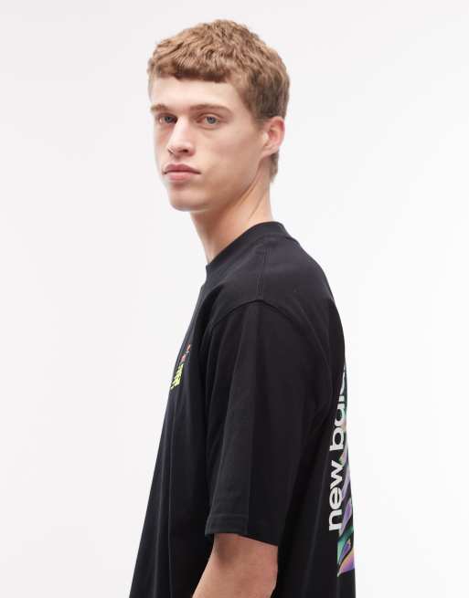 New Balance – Classic – T-Shirt in Schwarz mit Wärmebild-Tri-Logo, 4 von 5