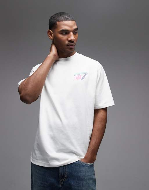 New Balance Classic tri-logo heat map t-shirt in white, 3 of 5