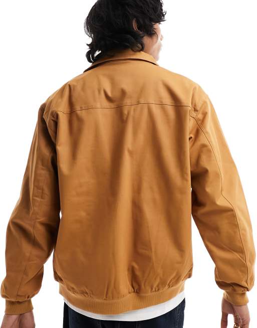 New Balance coach jacket in tobacco brown