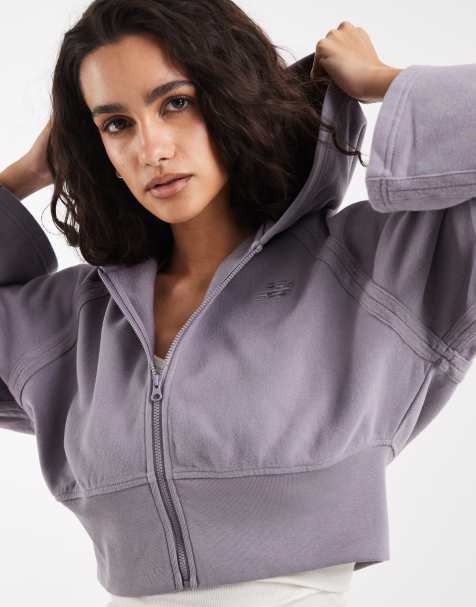 New Balance - Coastal - Chaqueta gris con cremallera de felpa cepillada - view 1