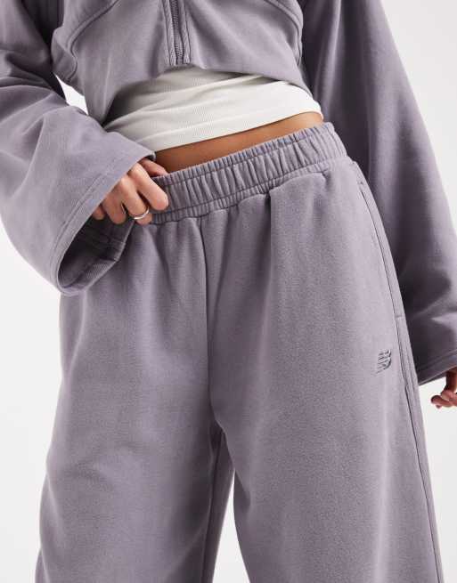 New Balance - Coastal - Pantaloni in pile grigio spazzolato, 4 di 5