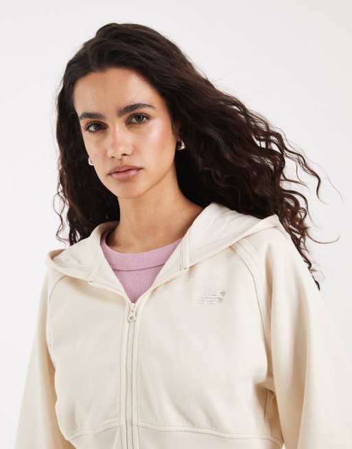 New Balance - Coastal - Veste zippée en polaire brossée - Beige, 3 de 4