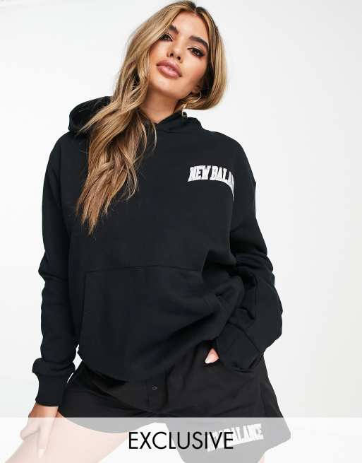 New Balance collegiate hoodie in black | ASOS