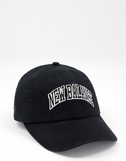 New Balance Collegiate logo baseball cap in black