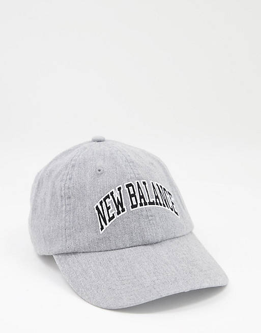 Accessories Caps & Hats/New Balance Collegiate logo baseball cap in grey 