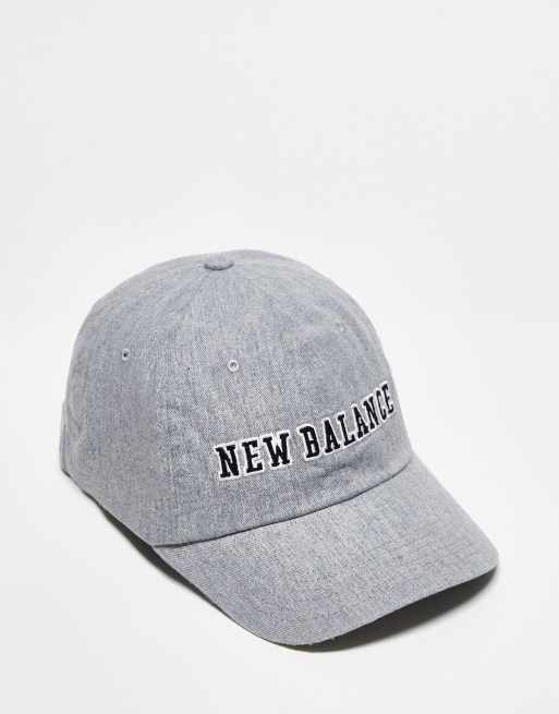 New Balance collegiate logo baseball cap in grey | ASOS