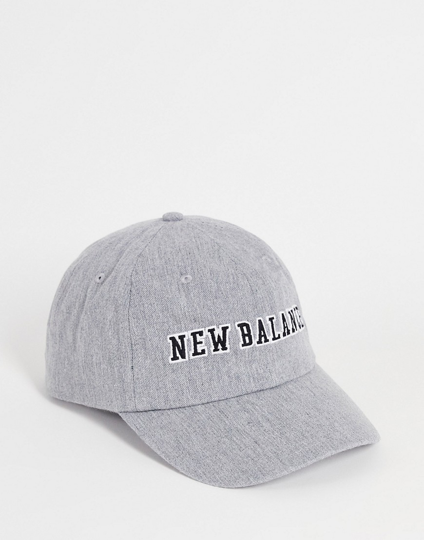 New Balance collegiate logo baseball cap in slate-Grey