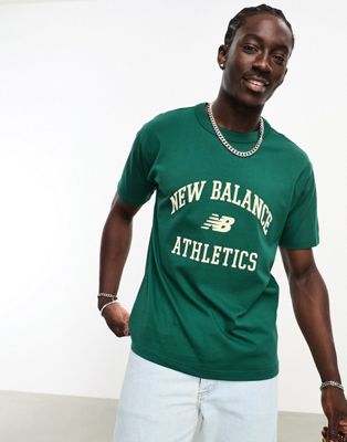 New Balance collegiate t-shirt in green