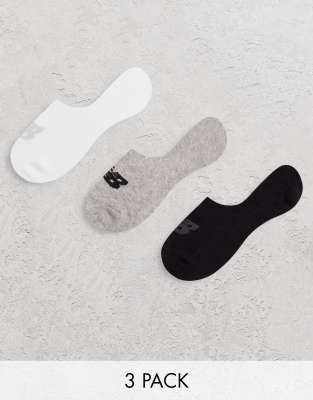 New Balance 3-pack invisible liner socks in white - ASOS Price Checker