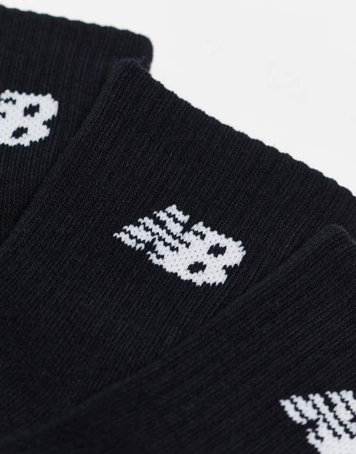 New Balance - Confezione da 3 paia di calzini neri con logo, 2 di 4