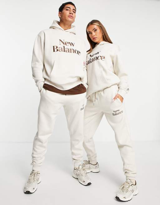 New Balance – Cookie – Kapuzenpullover in Beige und Braun, 2 von 4