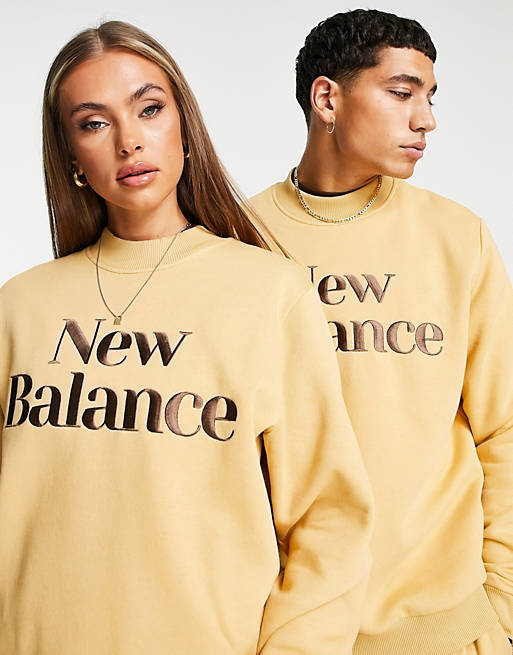  New Balance Cookie sweatshirt in tan 