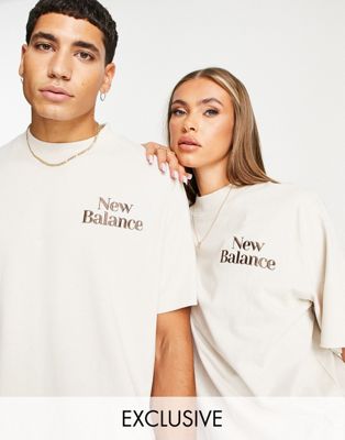 Femme New Balance - Cookie - T-shirt - Beige et marron