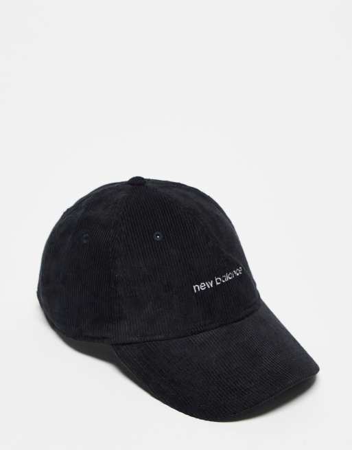 New Balance cord baseball cap in black ASOS