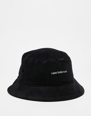 New Balance corduroy bucket hat in black