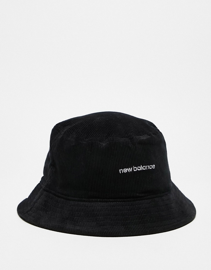 New Balance corduroy bucket hat in black