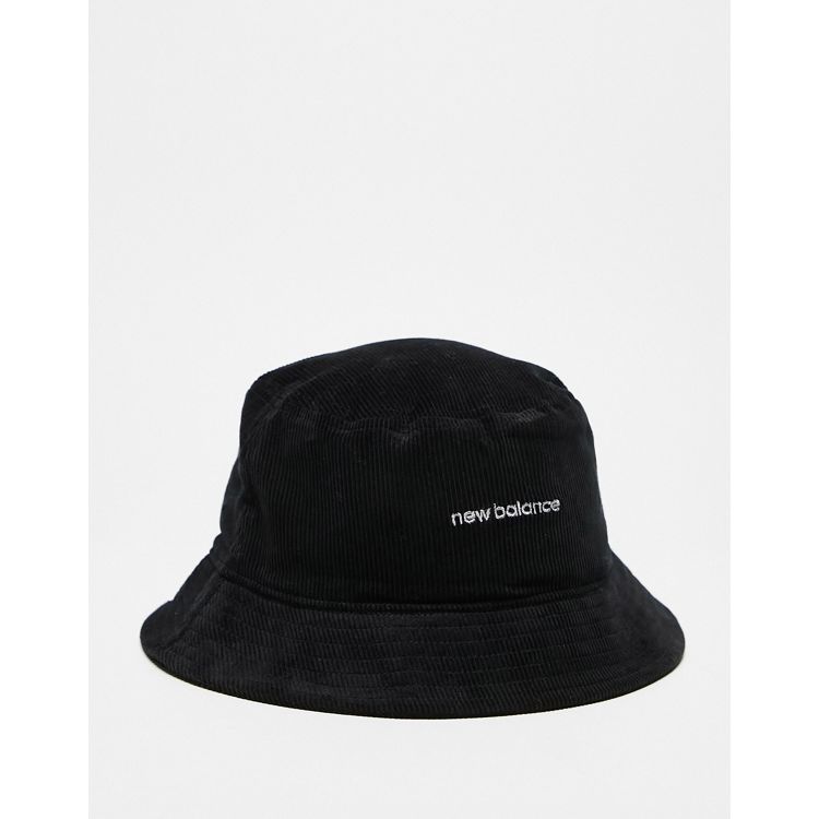 New Balance corduroy bucket hat in black | ASOS