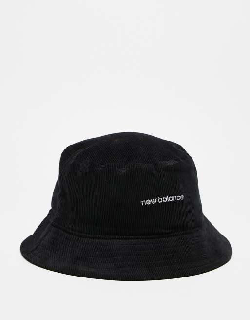 New Balance corduroy bucket hat in black | ASOS