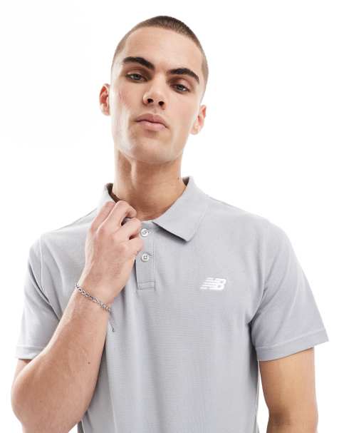 New Balance Cotton pique polo in athletic grey - view 1