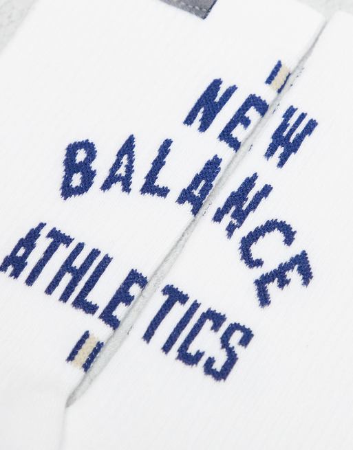 New Balance crew sock 2 pack in white and black, 2 of 3