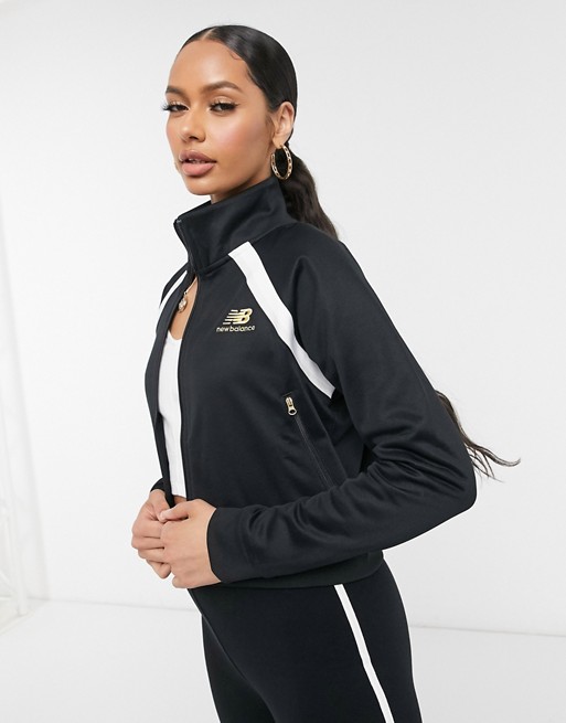 New Balance cropped jacket in black