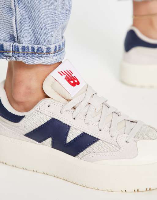 New Balance CT302 platform sneakers in grey and navy | ASOS