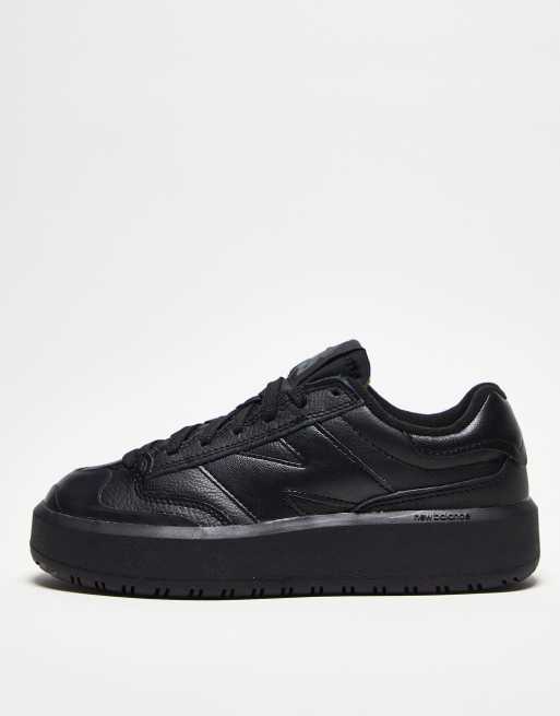 New Balance CT302 platform sneakers in triple black | ASOS