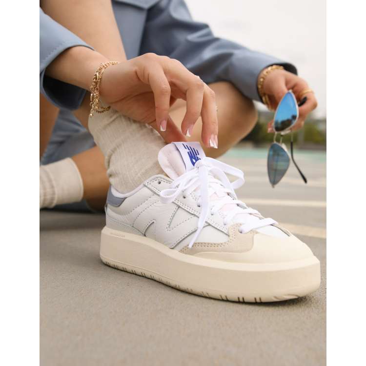 new balance sneakers white and blue