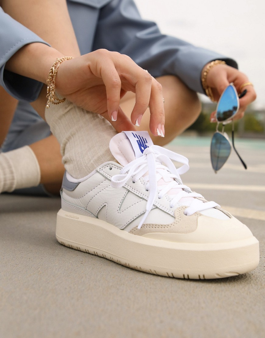 Sneackers Bianco donna New Balance - CT302 - Sneakers bianche e blu nebbia con plateau-Bianco