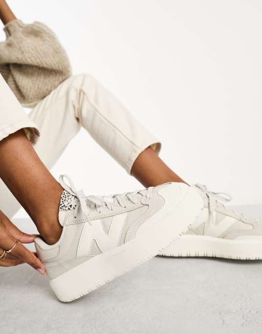 new balance ct302 sneakers in off white and leopard print