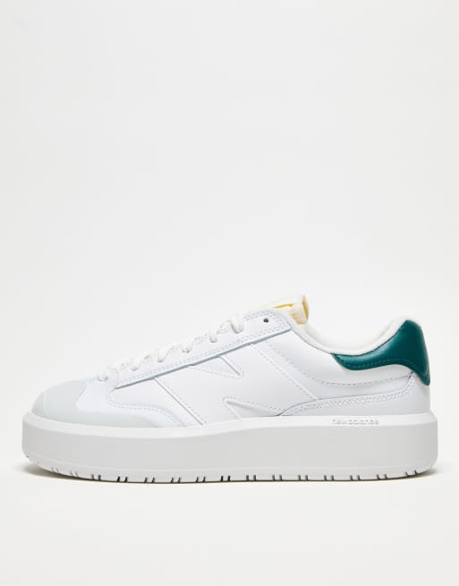 New Balance CT302 sneakers in off-white with green detail