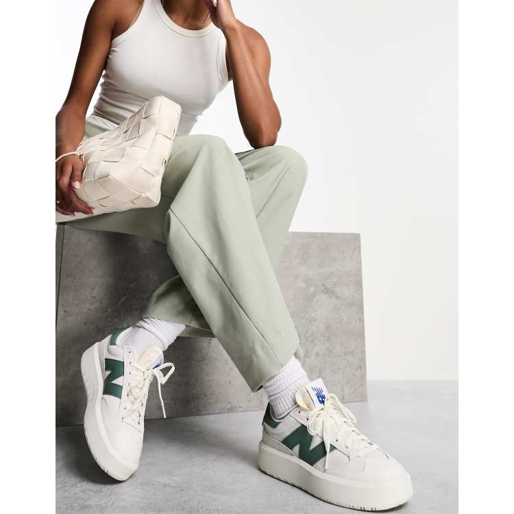 Asos sneaker cheap white green