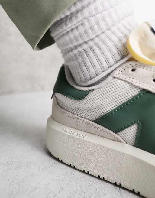 New Balance CT302 sneakers in white & green