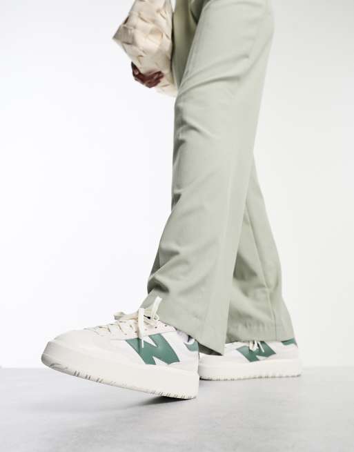 New Balance 237 Sneakers in White and Green