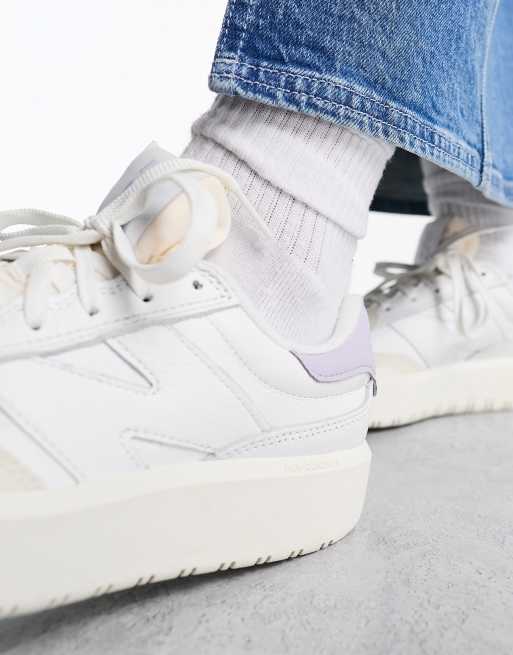 New Balance CT302 sneakers in white & lilac - WHITE, 2 of 4