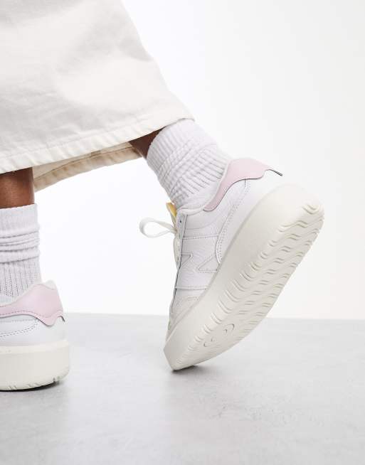 New Balance CT302 sneakers in white & pink