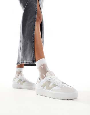 CT302 sneakers in white with cream detail