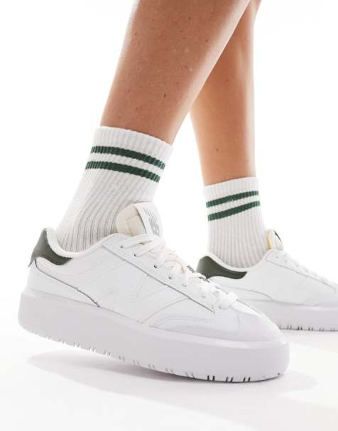 New Balance CT302 trainers in white &amp; green