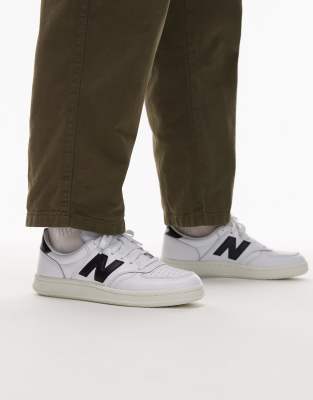CT500 - Leder-Sneaker in Weiß mit Details in Marineblau Weiß 36