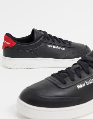 new balance black leather tennis shoes