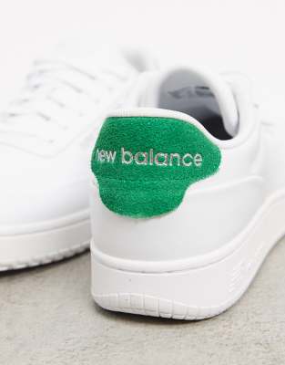 new balance white leather trainers