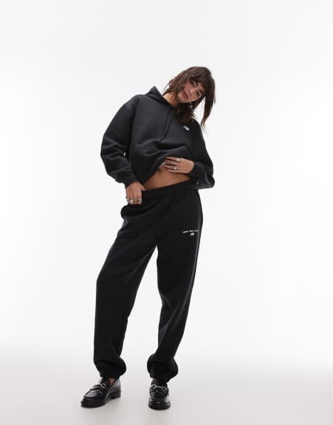 New Balance – Czarne joggersy polarowe - view 1
