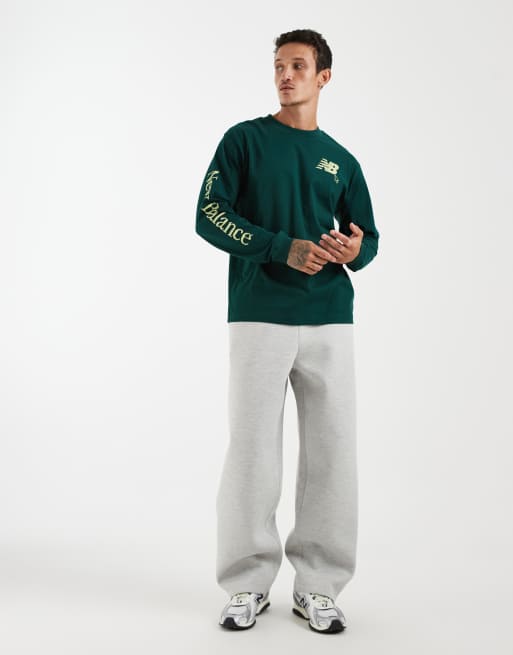 New Balance digitally remastered long sleeve t-shirt in dark green, 3 of 5